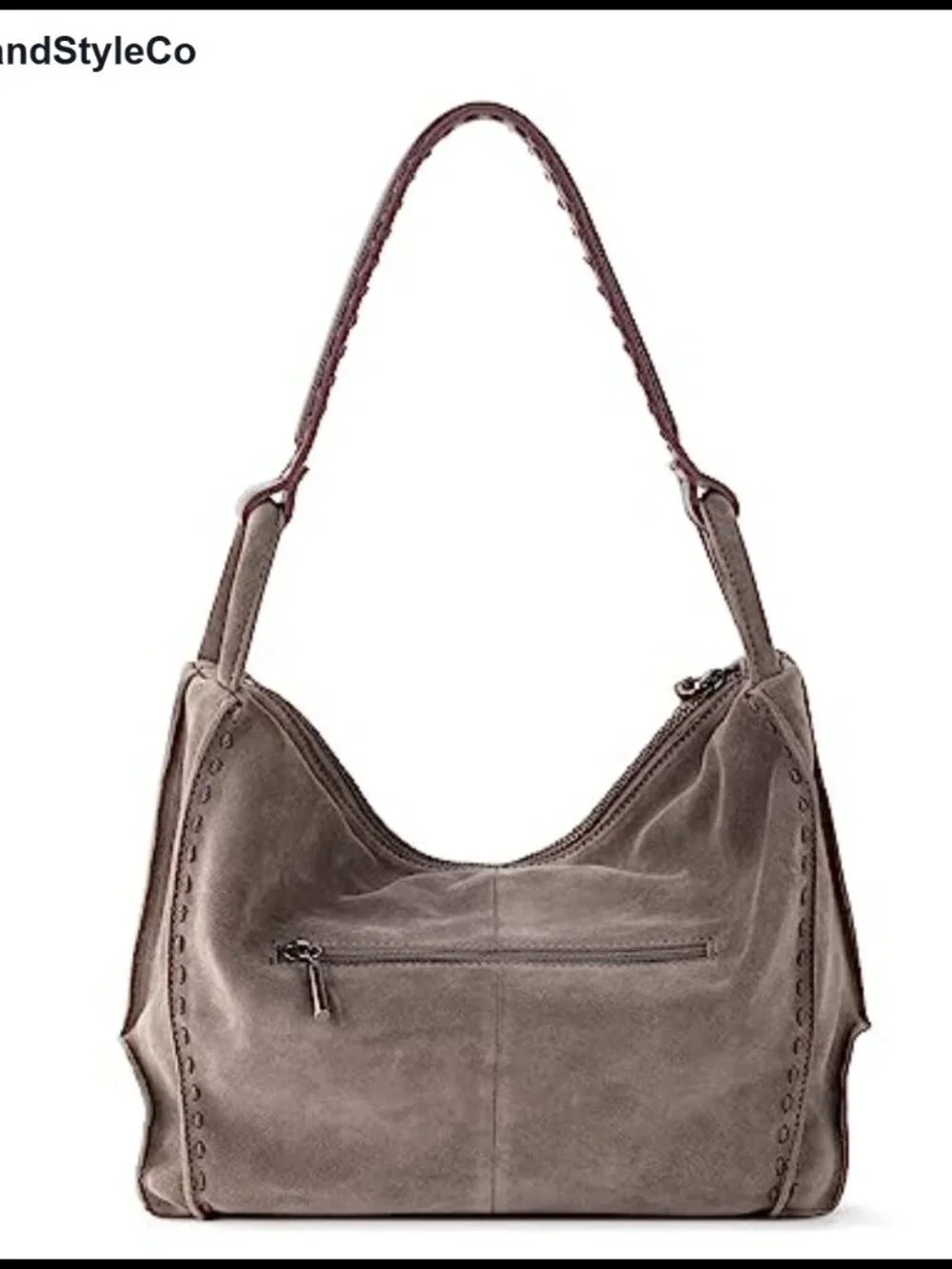 Large Leather Hobo Purse with Zipper Pocket for Everyday & Travel